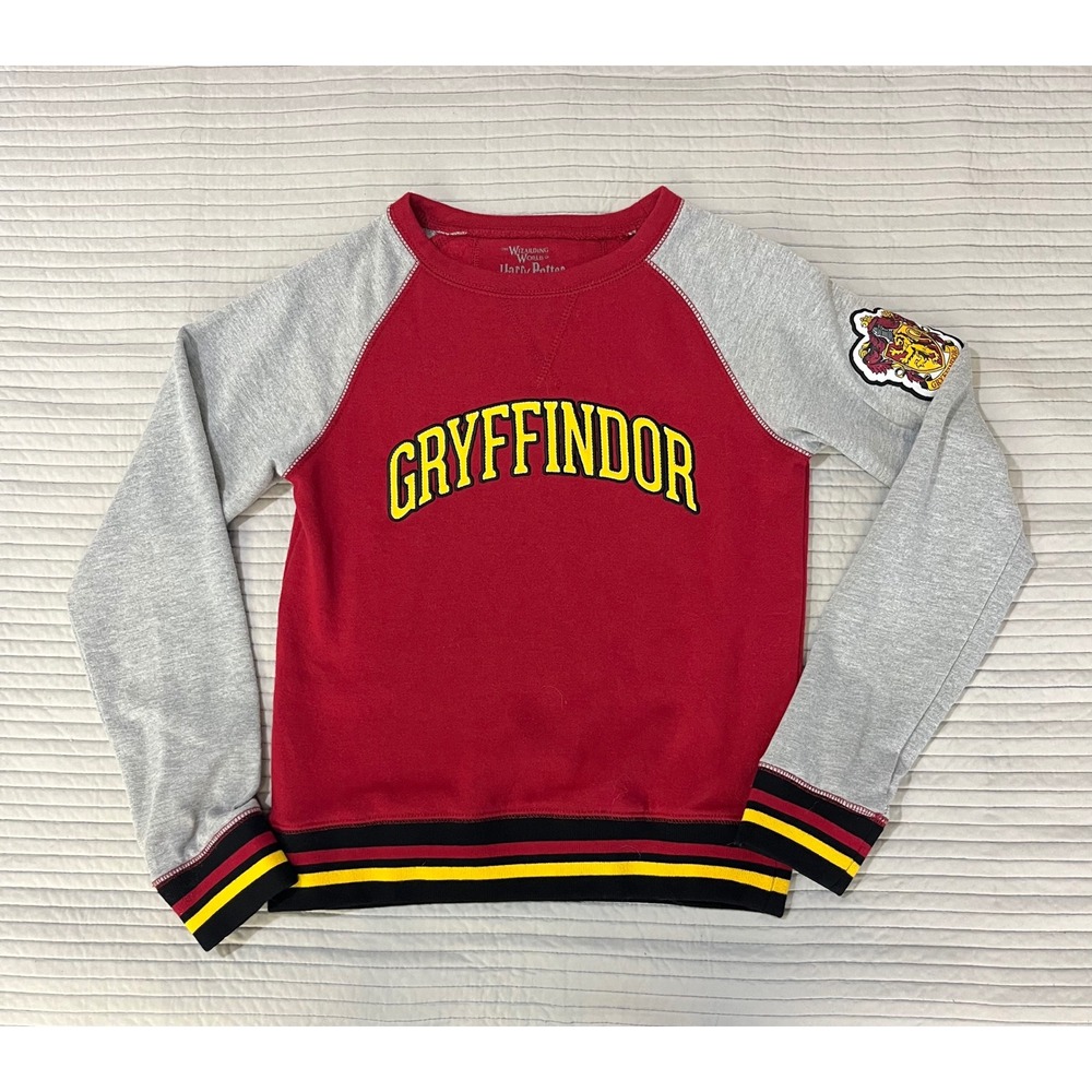 Wizarding World Harry Potter Gryffindor Sweatshirt Kids M Red Grey Patch